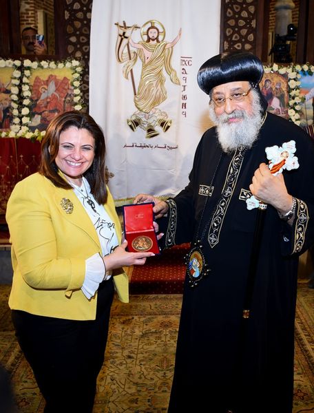 وزيرة الهجرة تشارك في الاحتفال بذكرى زيارة العائلة المقدسة إلى مصر بكنيسة أبي سرجة 1