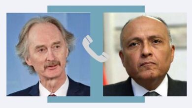 وزير الخارجية يتلقى اتصالاً هاتفياً من مبعوث الأمم المتحدة الخاص إلى سوريا "جير بيدرسون" 3
