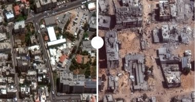 شاهد صور أقمار صناعية ملتقطة لمسح الاحتلال الإسرائيلى مستشفيات غزة 2